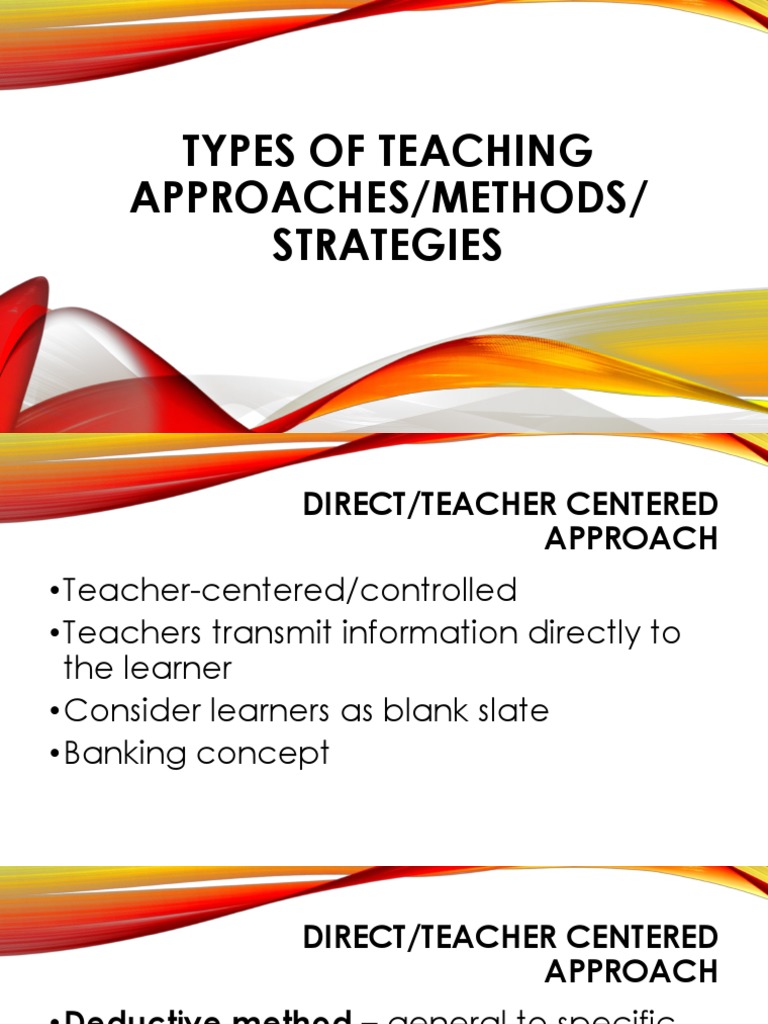Types of Teaching Approaches | PDF | Scientific Method | Metacognition
