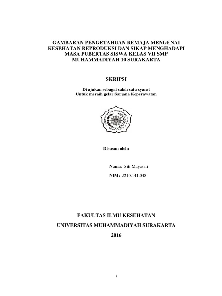 Skripsi Kesehatan  Reproduksi 2021 Pejuang Skripsi