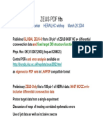 Zeus PDF Fits: A M Cooper-Sarkar HERA/LHC W/shop March 26 2004