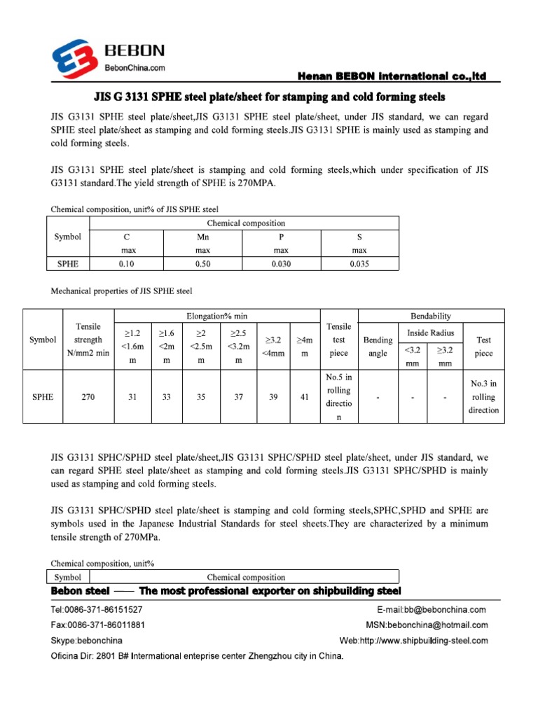 Jis 3131 - 1 | PDF