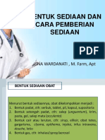 Bentuk Sediaan Obat