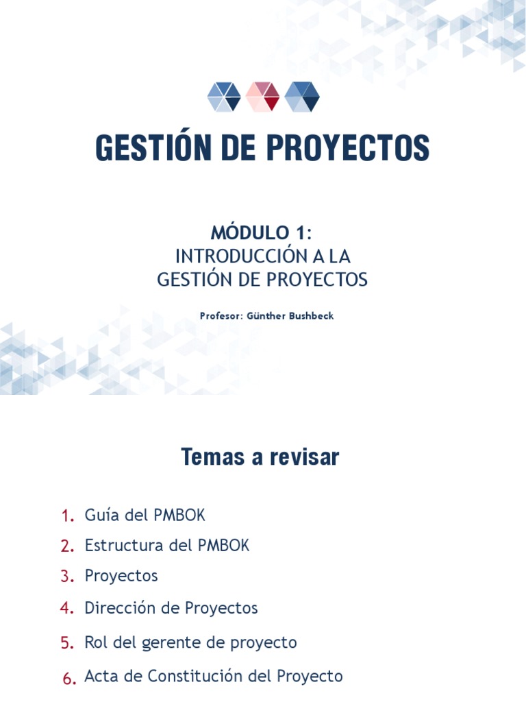 Gestión de Proyectos - Módulo 1 | PDF | Science | Business