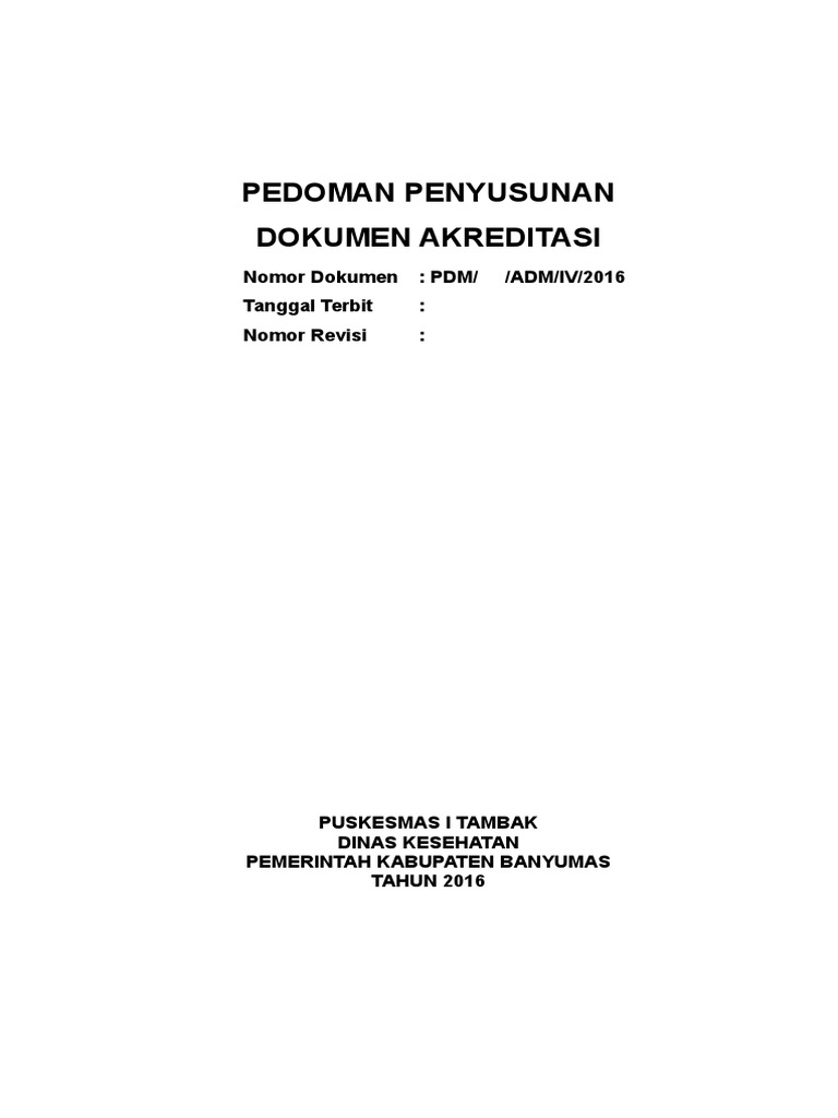 Panduan Nomor Dokumen Akreditasi | PDF