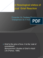 Concept and Nosological Status of Pathological Grief Reaction