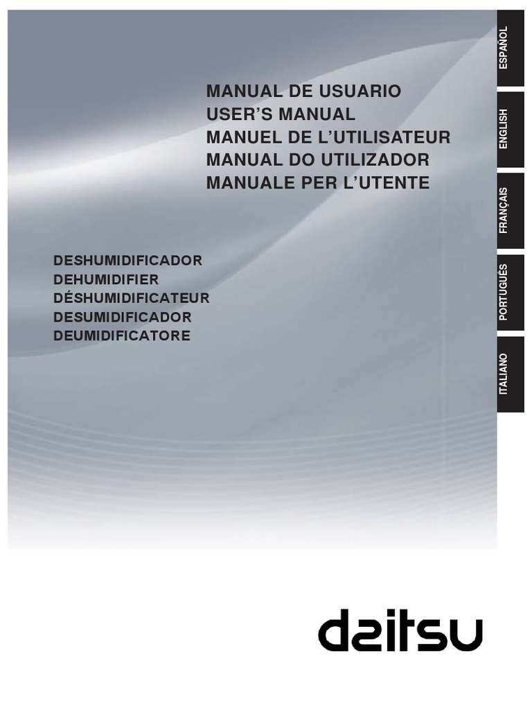 Daitsu ADDH-10 Dehumidifier, PDF, Ventana