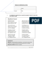 Prueba Comprensión Lectora 3° Básico