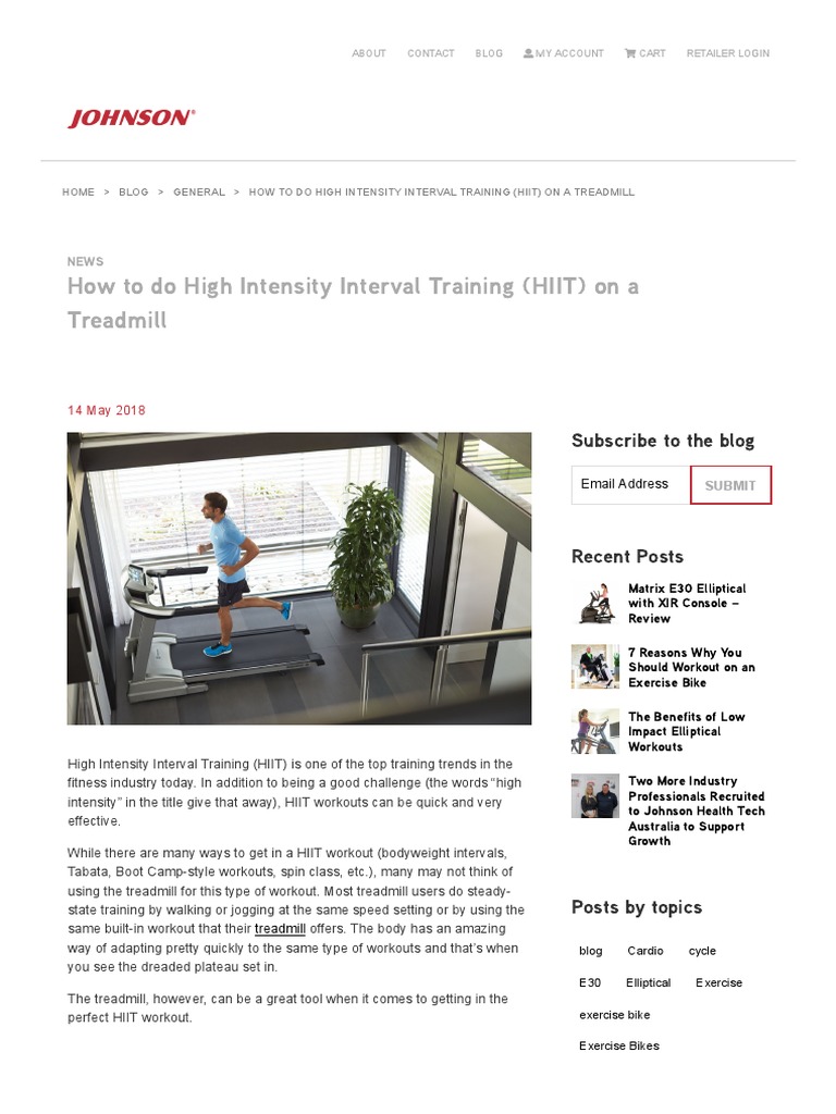 How To Do High Intensity Interval Training (HIIT) On A Treadmill ...