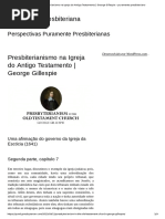 Presbiterianismo Na Igreja Do Antigo Testamento _ George Gillespie - Puramente Presbiteriano
