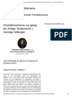 Presbiterianismo Na Igreja Do Antigo Testamento - George Gillespie - Puramente Presbiteriano