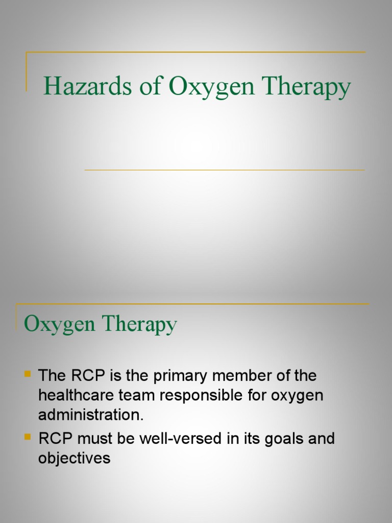 03 Hazards of Oxygen Therapy PDF Oxygen Hypoxia (Medical)