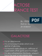 Galactose Tolerance Test