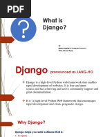 What Is Django?: By: Madhu Singh (PGT Computer Science) DPSG, Meerut Road