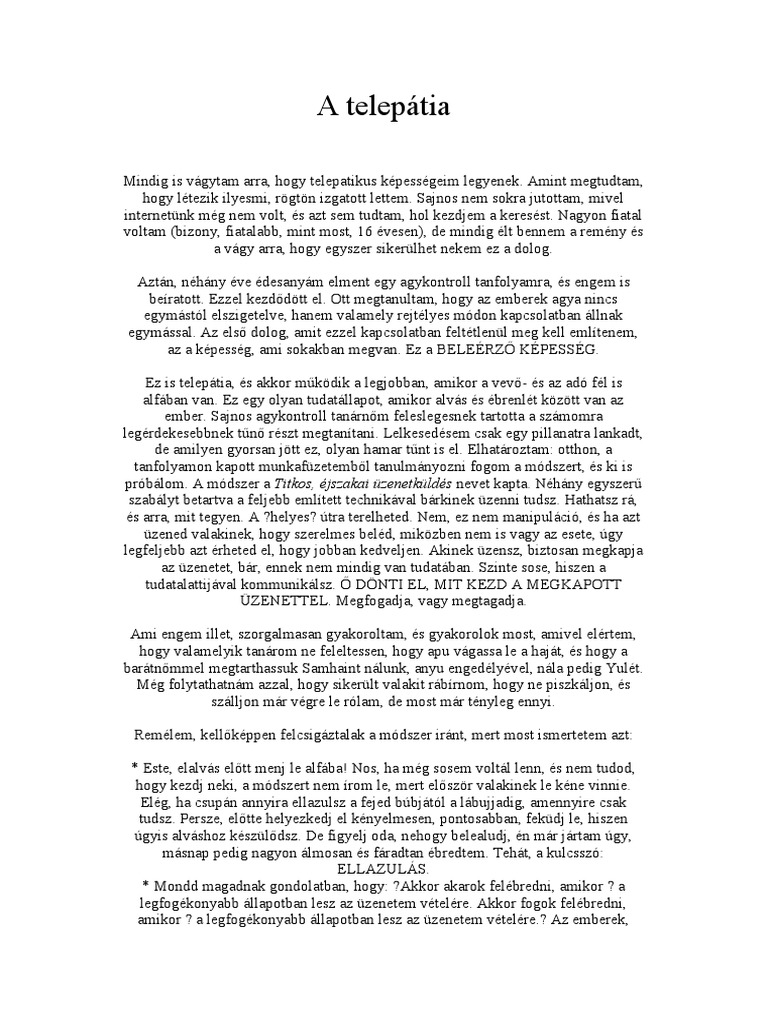 A Telepátia | PDF