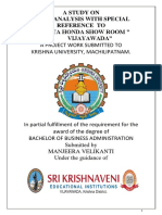 Ratio Analysis Project of Manju