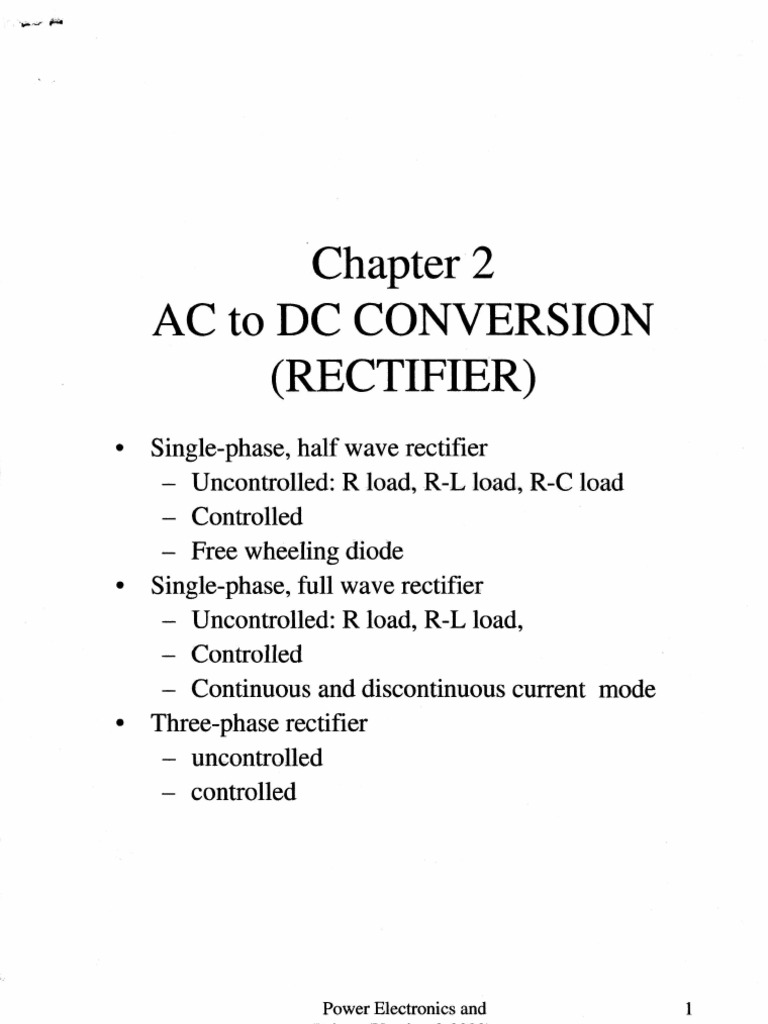 AC to DC Rectifier Conversion Techniques | PDF | Science & Mathematics