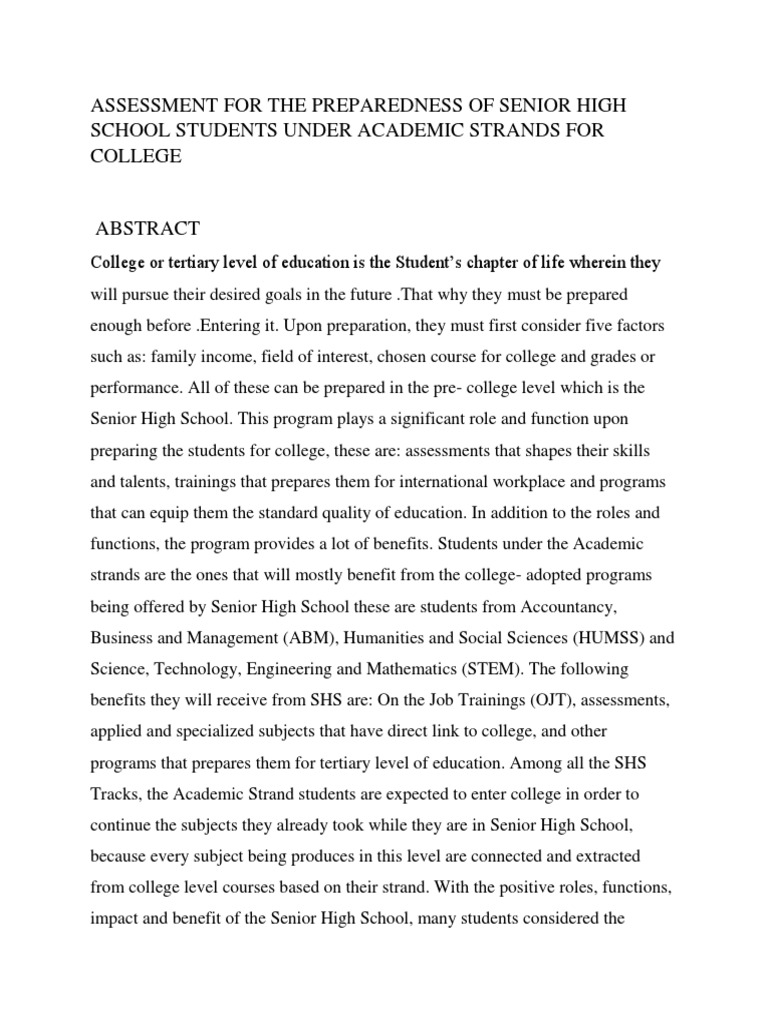 Academic essay preparedness image