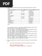 Exercises For Practical 7: I) Select From Employee From Employee Where Job - Id 'ST - CLERK' AND Hire - Date '31-DEC-1997'