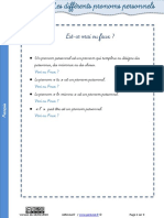 Exercice Differents Pronom Personnel PDF