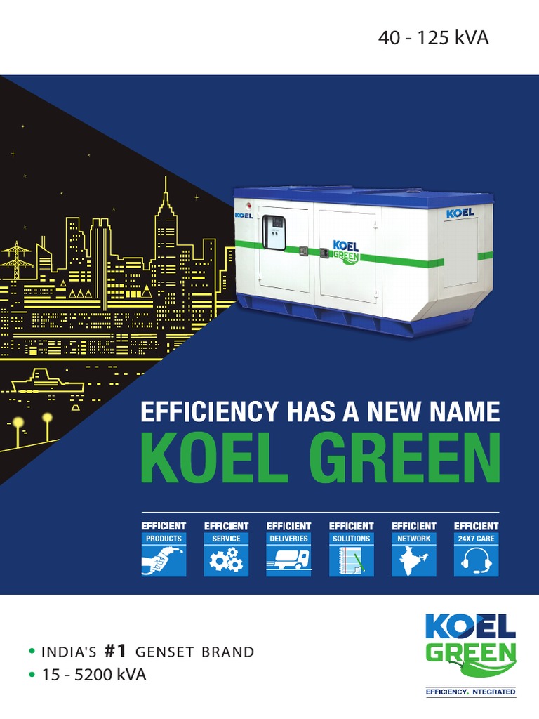 KOEL Green - 40kVA To 125kVA Product Brochure PDF | PDF | Electric