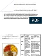 Standard Guidance For Food Consistency