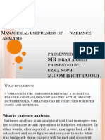 Managerial Usefulness of Variance PPT Final Draft