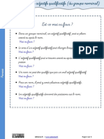 Adjectif Qualificatif Groupe Nominal Exercices PDF