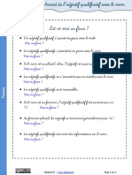 Accord Adjectif Qualificatif Nom Exercices PDF