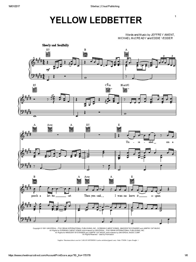 Yellow Ledbetter.pdf Hard Rock Musical Compositions Free 30day