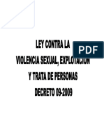 Análisis de La Ley Contra La Violencia Sexual, Explotación y Trata de Personas Decreto 09-2009