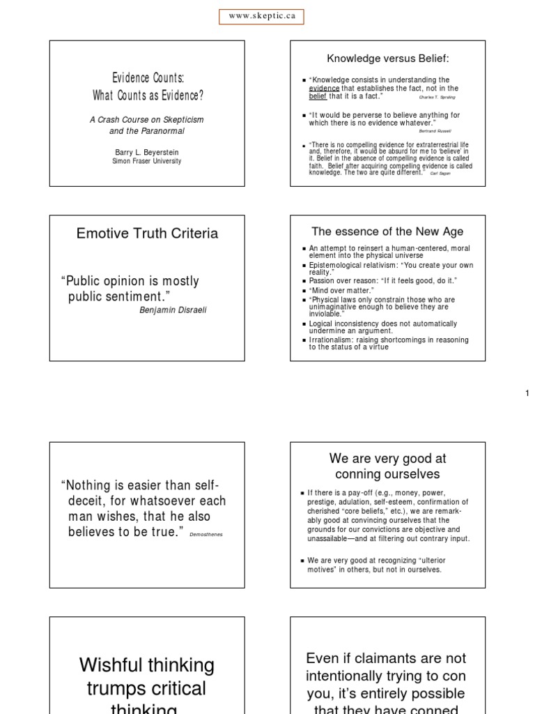 Skeptics Tool Kit PDF | PDF | Scientific Method | Causality