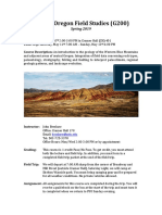 G200-05 Syllabus (Spring 2019) John Bershaw Portland State University Central Oregon Geology Field Studies