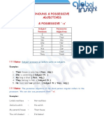 Subject Pronouns & Possessive Adjectives Guide