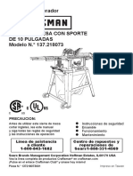 Manual Sierra de Mesa Craftsman PDF