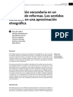 La educación secundaria en un escenario de reformas. Los sentidos culturales en una aproximación etnográfic