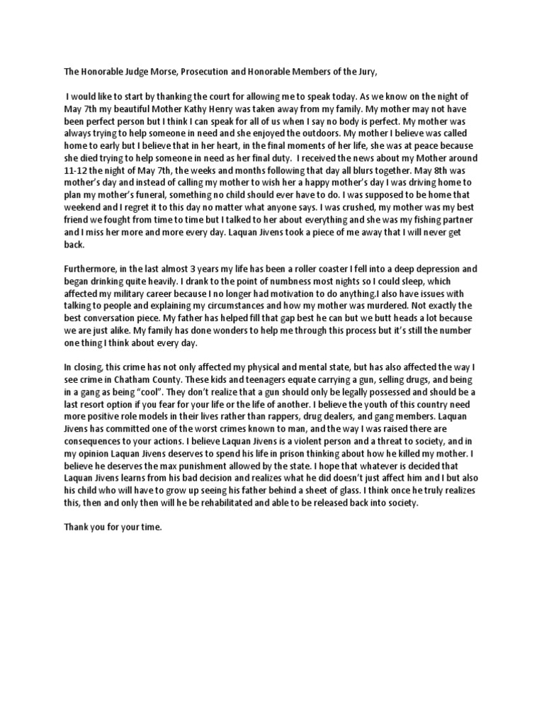 Asylum Witness Statement Example