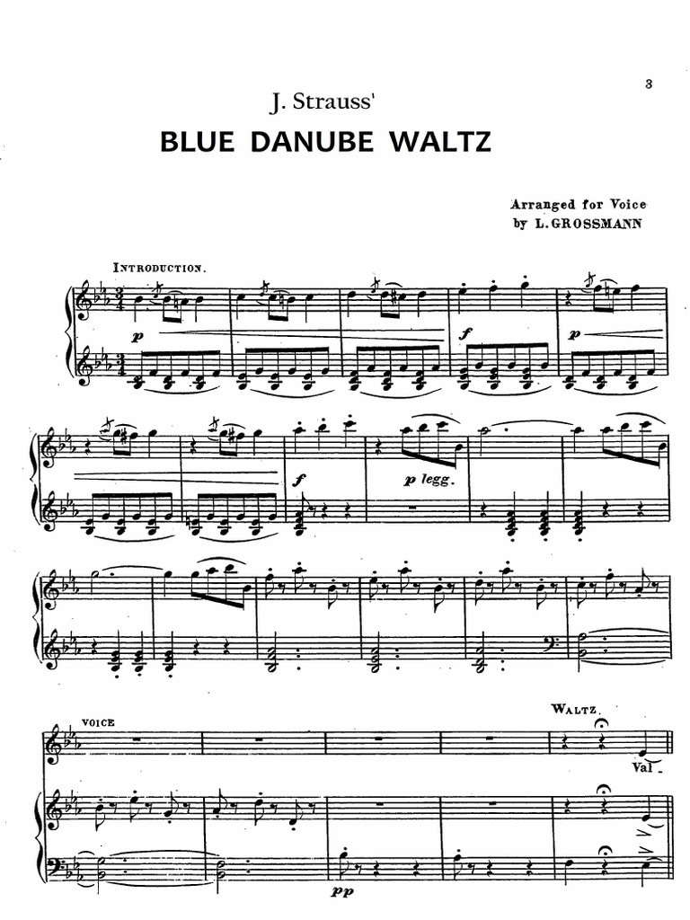 Strauss J. Blue Danube Waltz PDF