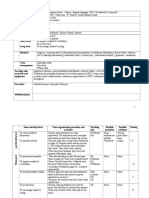 Description of Class Teaching Unit Type of Lesson