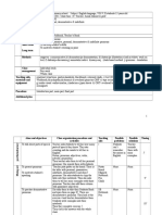 Description of Class Teaching Unit Type of Lesson