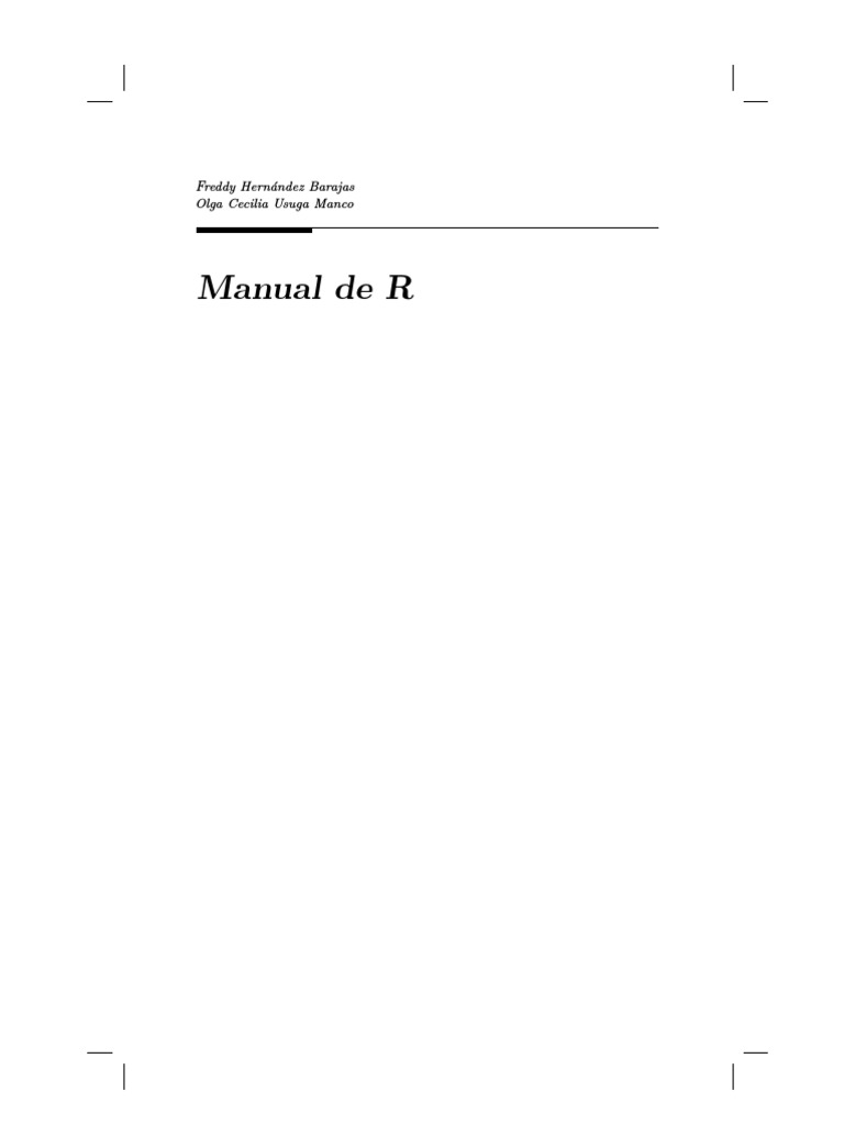 Manual de R PDF | PDF | Estructura de datos de matriz | Distribución de