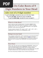 How To Do Cube Roots of 9 Digit Numbers in Your Head