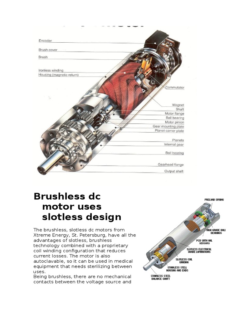 Brushless DC Motor Uses Slotless Design | PDF | Electric Motor ...