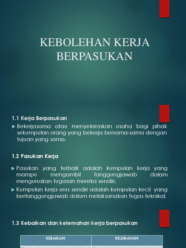 Kebolehan Kerja Berpasukan Pdf