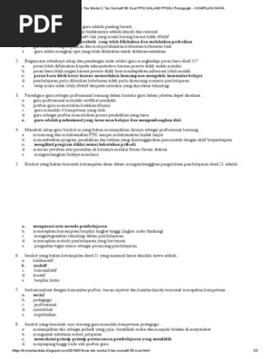 Kuis Tes Modul 2 Tes Sumatif 30 Soal Ppg Daljab Ppgdj Pedagogik Kompilasi Data