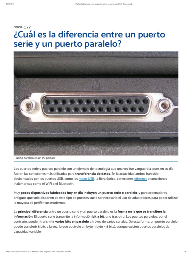 Explaining the Key Differences Between Serial and Parallel Ports PDF