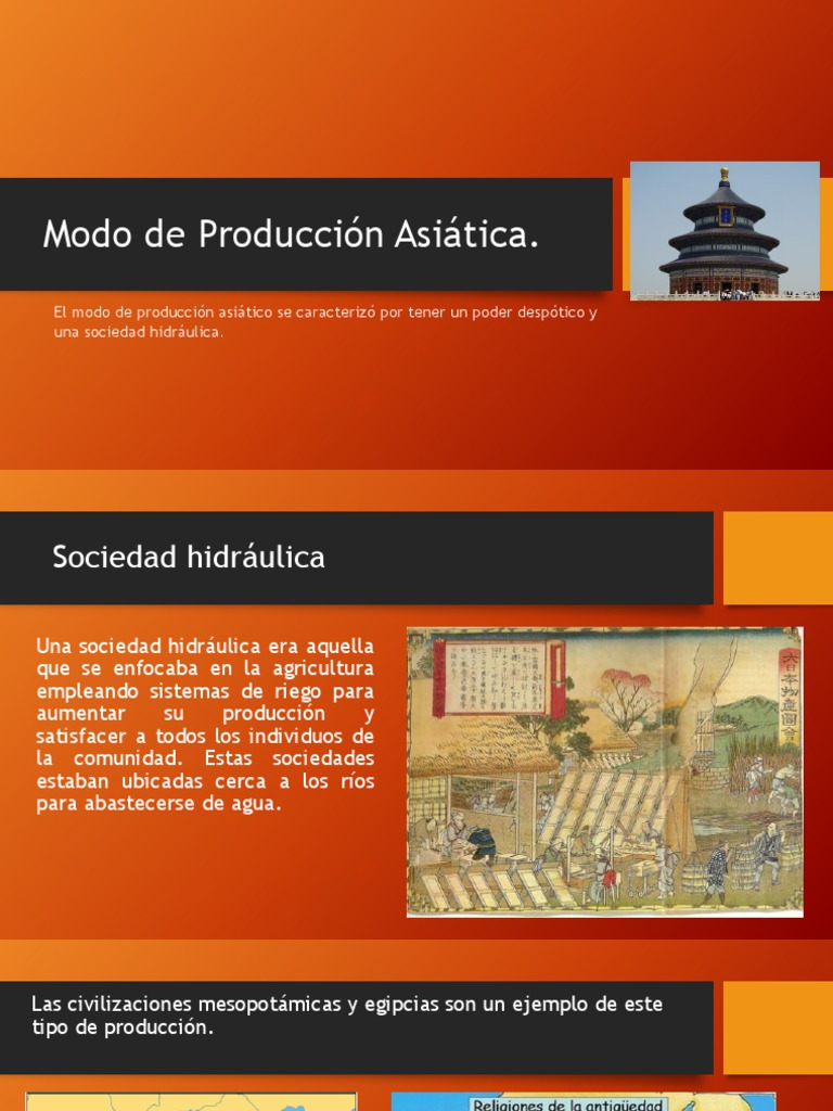 Modo de Producción Asiático Material PDF Sociedad Agricultura