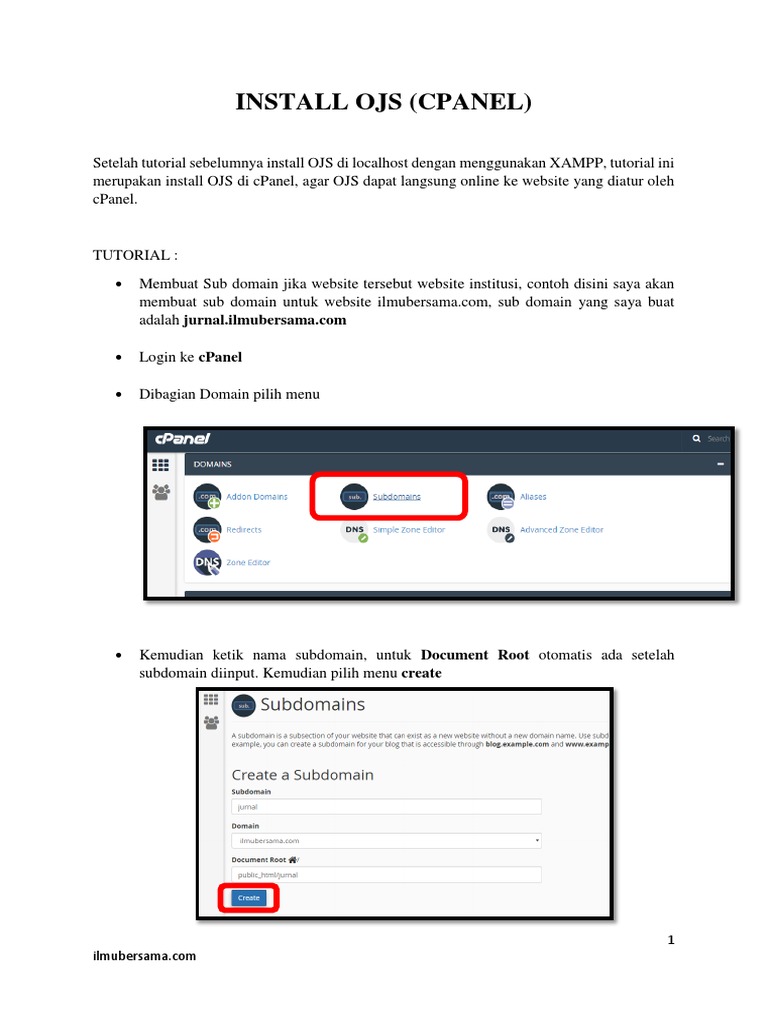 Ojs 3 - Install Ojs (Cpanel) | PDF | Komputer | Teknologi & Rekayasa