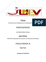 El Curriculo Por Competencias de La Educacion Dominicana