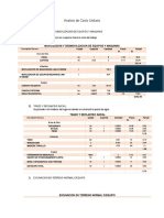 Analisis de Costo Unitario