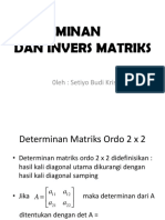 DETERMINAN Dan Invers Matriks