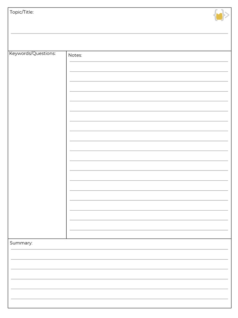 App Brewery Cornell Notes Template  PDF Pertaining To Cornell Notes Template Doc